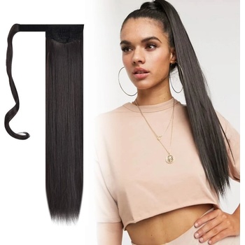 Příčesek do vlasů culík - tmavě hnědá