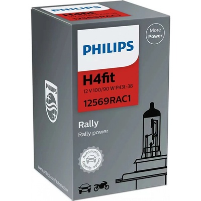 Philips Rally H4 P43T-38 12V 100/90W