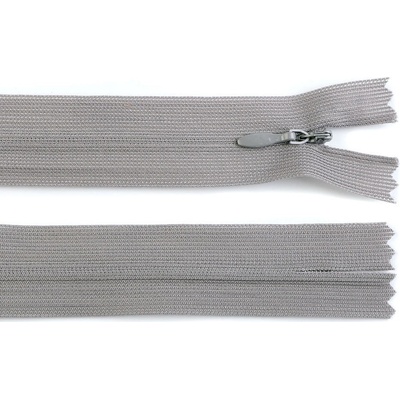 Spirálový zip skrytý šířka 3 mm délka 60 cm dederon Barva: 528 šedá perlová