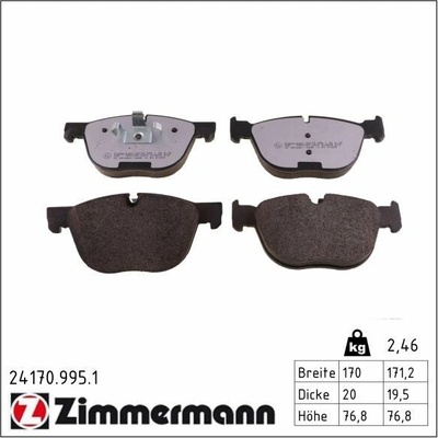 Sada brzdových platničiek kotúčovej brzdy ZIMMERMANN 24170.995.1
