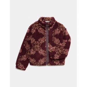 Marks & Spencer Цветна суитшърт от мухлав флийс със цип (6-16 години) Marks & Spencer червена Marks & Spencer | Cherven | Момичешки | 8-9 години