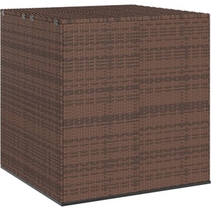  Кутия за градински възглавници PE ратан 100x97, 5x104 см кафява