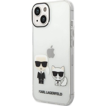 Image 1 of KARL LAGERFELD Гръб Karl Lagerfeld PC/TPU Ikonik Гръб Karl and Choupette Case за iPhone 14 Plus - Прозрачен (3666339093723)