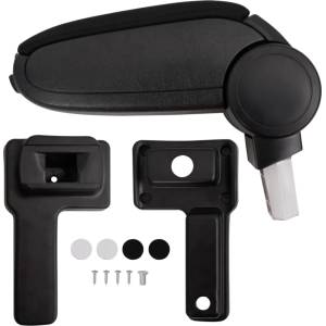 vidaXL Подлакътник за кола черен 14, 5x32x(27-46) см ABS (154649)