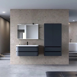Kolpa San Vittoria висок стенен шкаф с 2 врати и 2 чекмеджета, тъмносив мат, 79 см (546220)