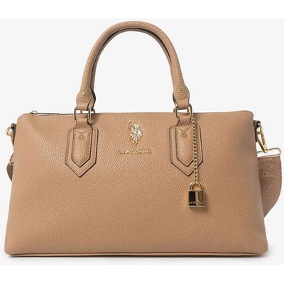 U.S. Polo Assn. dámská kabelka LOCK CHAIN SATCHEL hnědá