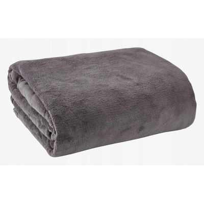 JYSK přehoz na postel fleece DRAGEHODE IU šedá 140 x 200 cm