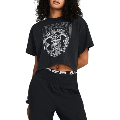 Under armour UA HW Dusk to Dawn Crop SS BLK Čierna