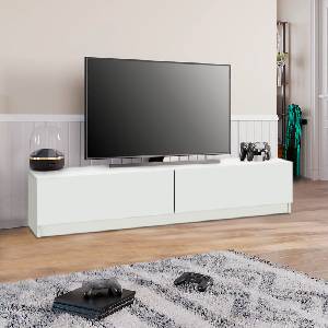 TopMebel ТВ шкаф Ahenk TopMebel от меламин в бял цвят 160x31, 3x32, 9cm
