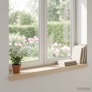 vidaXL Парапети за прозорци 2 бр. Бяло 90 x 15 x 2 cm Масивен дъб (42049890)