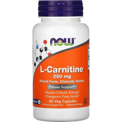 Now Foods l-carnitine 250 mg 60 vegetariánskych kapsúl