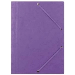 DONAU FOLDER WITH ELASTIC BAND A4 3-WING 390GSM PURPLE (8643080-23PL)