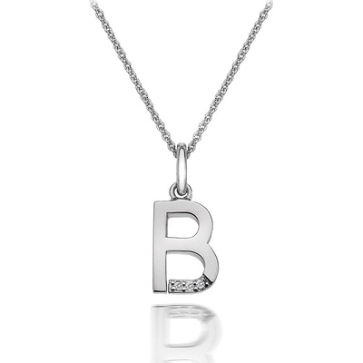 Hot Diamonds Strieborný prívesok Micro B Clasic DP402