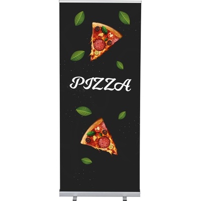 Jansen Display Set Roll-baneru Budget s vytištěným motivem, Pizza, 870 x 2080 mm