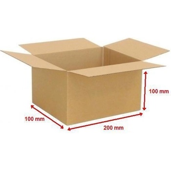 Kartonová krabice 200x100x100 mm - 25 ks (odeslání 3-5 dnů)