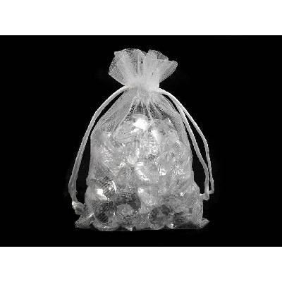 Dárkový pytlík 10x15 cm organza - bílá (10 ks)