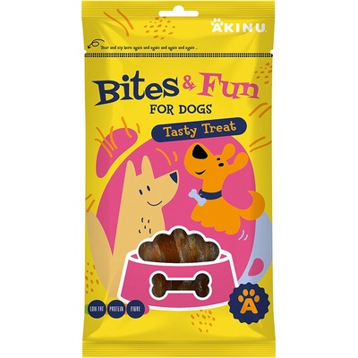 Akinu BITES&FUN kuřecí kousky pro psy 85 g