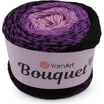 Stoklasa Bavlněná pletací příze Bouquet 250 g Balení: 1 ks, Varianta: 10 (724) černá fialová 10 (724) černá fialová