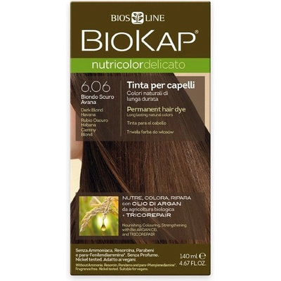 BioKap Nutricolor Delicato Permanent Hair Color 140 ml боя без амоняк 6.06 Dark Blond Havana