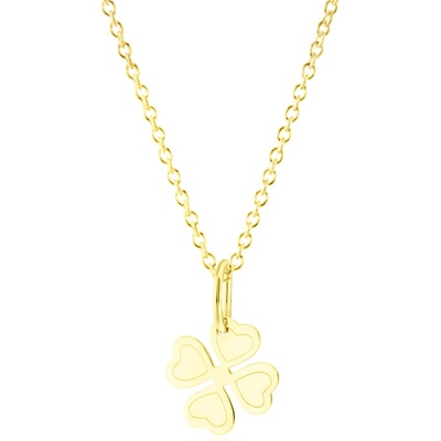 Gemmax Zlatý řetízek s malým čtyřlístkem GBSYN-01053-36261