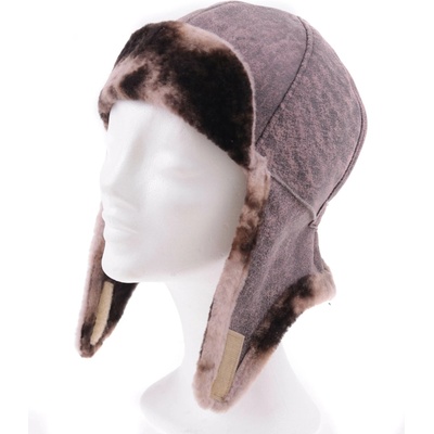 Splus Kožešinová ušanka z ovčiny DU06 Vintage růžová