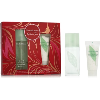 Elizabeth Arden Green Tea SET1 Подаръчен комплект EDP 100 ml + крем за тяло Honey Drops 100 ml опция Red With Flower Cover
