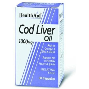 HEALTHAID ХЕЛТ ЕЙД МАСЛО ОТ ЧЕРЕН ДРОБ ОТ ТРЕСКА 1000 МГ 30 КАПСУЛИ / health aid cod liver oil 1000mg vegetarian capsules 30' s