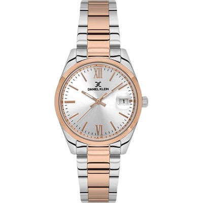 Daniel Klein DK. 1.13763-6 Premium Дамски часовник Сребрист/Златист- сив циферблат, стоманена верижка, с дата