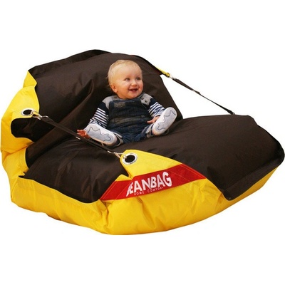 BeanBag Sedací pytel 189x140 duo brown yellow
