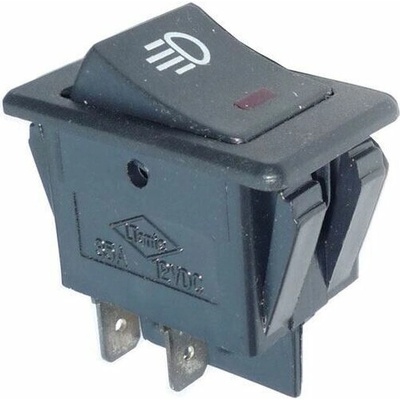 Vypínač kolébkový ON-OFF 12V/35A – dvoupólový, prosvětlený