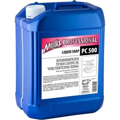 Medix Professional Течен сапун, кремообразен, за чувствителна кожа, PC 500, 5 L