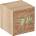 Gingko Design GINGKO Часовник с термометър CUBE - дърво от ясен със зелени цифри (Gingko-GK08G12)
