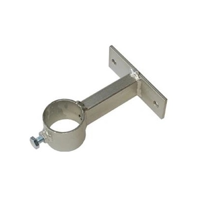 Držák stožáru 60mm, 10cm od zdi (krátký pás), zinek Galva