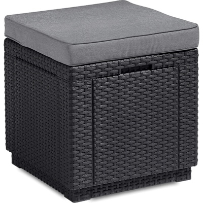 KETER Cube Taburet s polstrom - grafit 189446