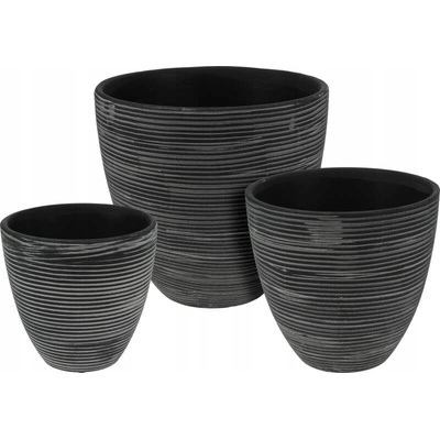 ProGarden Kvetináč 20 cm keramický čierny