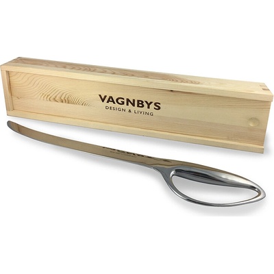 Šavľa na sabráž šampanského Vagnbys (nehrdzavejúca oceľ, drevený box)