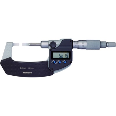 Mitutoyo Digimatic Třmenový mikrometr s úzkými měřicími plochami 0-25 mm 422-270-30