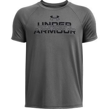 Under Armour Тениска Under Armour Tech Split Wordmark 1383010-025 Размер YMD