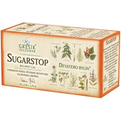 Grešík Sugarstop bylinný porcovaný čaj 20 x 1,5 g