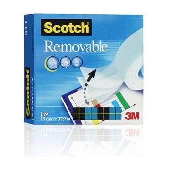 3M Самозалепваща лента, 19 mm x 33 m, подвижна, 3M SCOTCH "Removable 811 (7100402344)