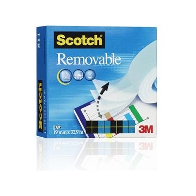 3M Самозалепваща лента, 19 mm x 33 m, подвижна, 3M SCOTCH "Removable 811 (7100402344)