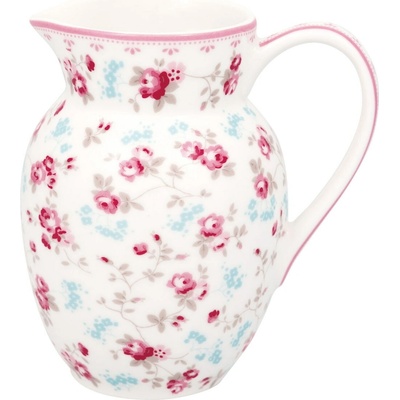 GREEN GATE Porcelánový džbánek Elsy White 0,5 l, růžová barva, porcelán