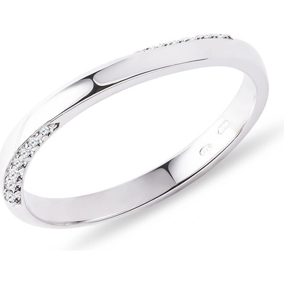 Klenota Snubní prsten s diamanty v bílém zlatě k0756012