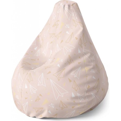 Sablio Sedací vak Pear Papírové vlaštovky Sablio 70 x 95 x 15 cm