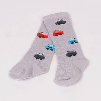 Image 1 of Сиви бебешки 3/4 чорапи с колички