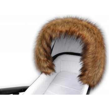 JASMINE Kožešinový lem hnědý