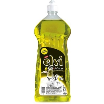 Elvi Препарат за миене на съдове Gel + Softener, лимон, 1 L