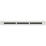 Lanberg patch panel 24 port 1U 19" CAT. 6a utp with cable organizer grey (PPUA-1124-S)