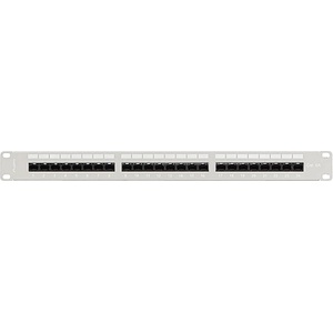 Lanberg patch panel 24 port 1U 19" CAT. 6a utp with cable organizer grey (PPUA-1124-S)