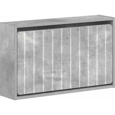 vidaXL Стенно шкафче за обувки ZWOLLE 71 x 17 x 43 см Бетонно сиво (896408)